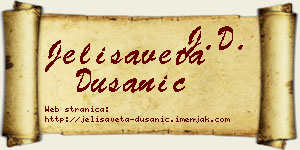 Jelisaveta Dušanić vizit kartica